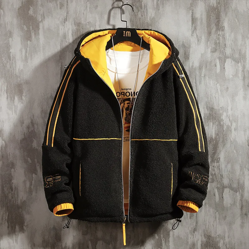 

New Winter warm Men's Casual Wool Top coat Fashion Business Medium Solid Thicken Slim Windbreaker Overcoat reversible Jacket