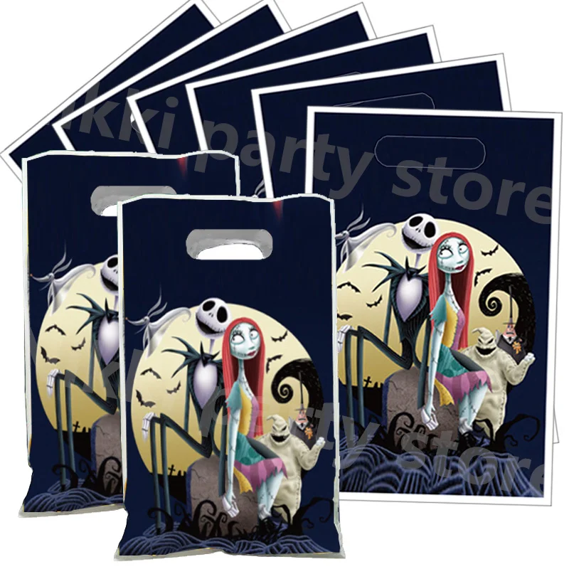 thumbnail image 1 of Bolsa de regalo de Pesadilla antes de Navidad, bolsa de plástico para regalos de fiesta, bolsas de botín para fiestas infantiles, suministros para fiestas de cumpleaños infantiles, decoración, 1 of 4