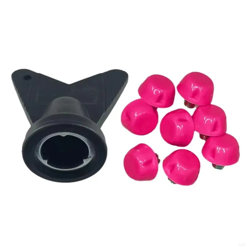 62KF Boy Girl Shoes Football Studs Replacements Safety Plastic Football Studs 12Pcs
