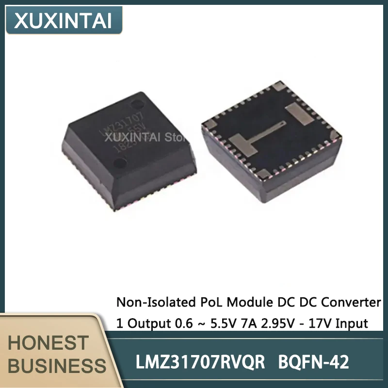 

5Pcs/Lot New Original LMZ31707RVQR LMZ31707 DC DC Converter 1 Output 0.6 ~ 5.5V 7A 2.95V - 17V Input BQFN-42