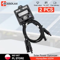 ECGSOLAX 650W 2PCS Optimiseur de puissance PV MPPT Entrée 12V-75V IP68 Surveillance en temps réel des panneaux solaires Optimisation de la puissance PV 1