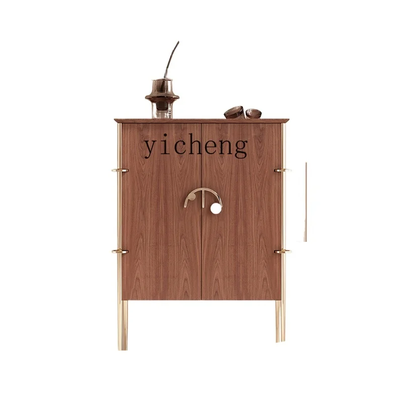 

ZK New Chinese Style Solid Wood Wine Cabinet Light Luxury High-End Sideboard Cabinet Modern Living Room Home Small Wine Cabinet