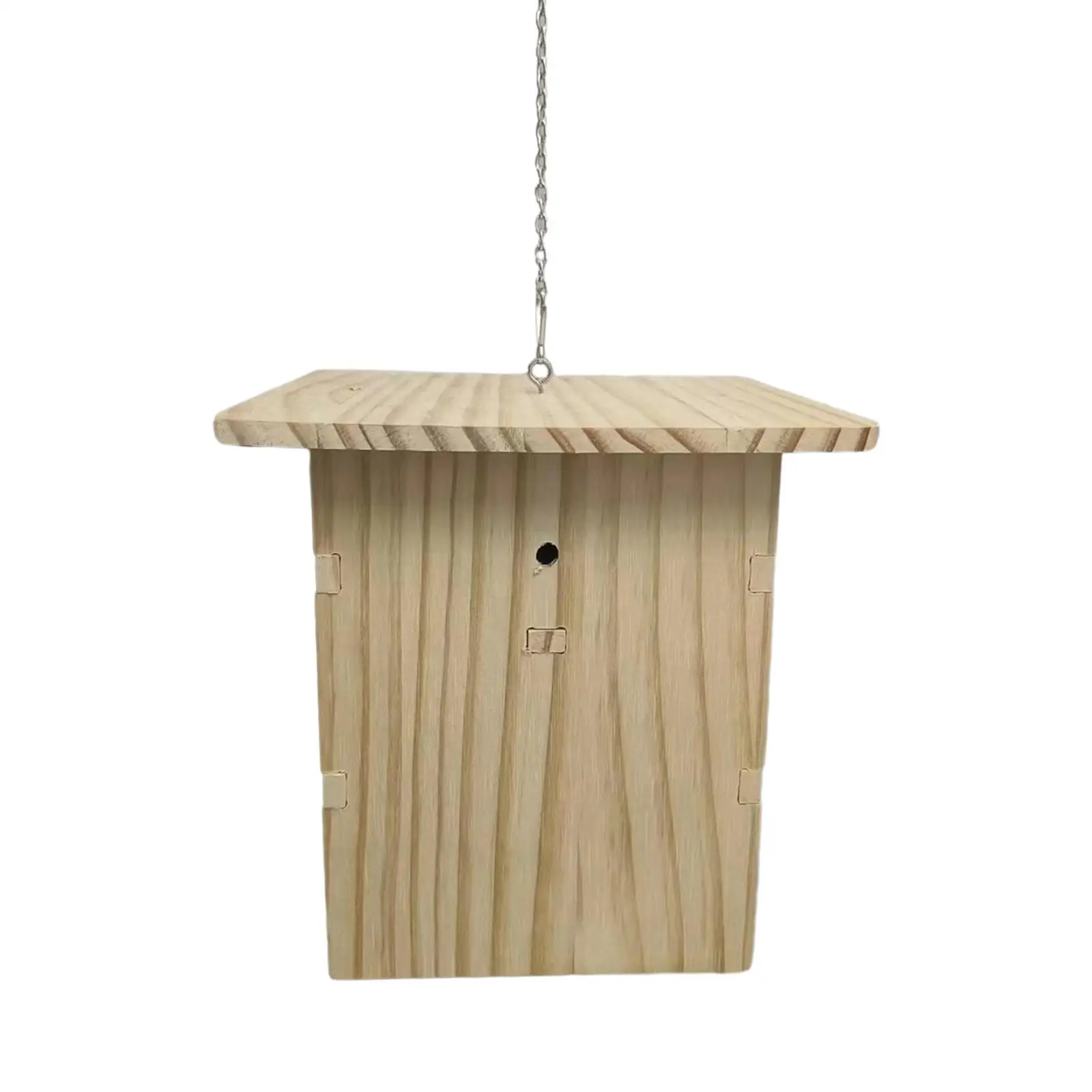 Carpenter Bee Trap with Wooden Frame with Chains Swarm Lure Bait Hanging Insect Fly Trap for Outdoor Orchard Beekeeping Adults