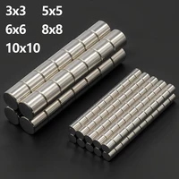 Powerful Neodymium Magnet N35 NdfeB Permanent Magnetic imanes Round Super Strong Fridge Magnets DIY 3x3 5x5 6x6 8x8 10x10mm