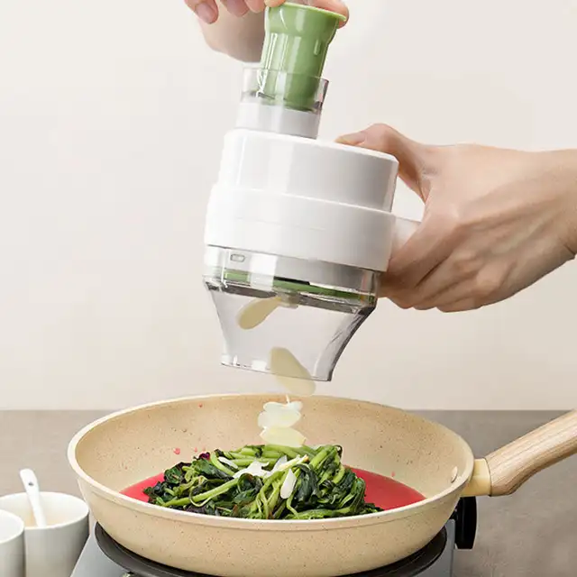 Multifunctional Handheld Electric Vegetable Cutter Set Wireless Food Processor Garlic Chili Vegetable Cutter Carrot Chopper