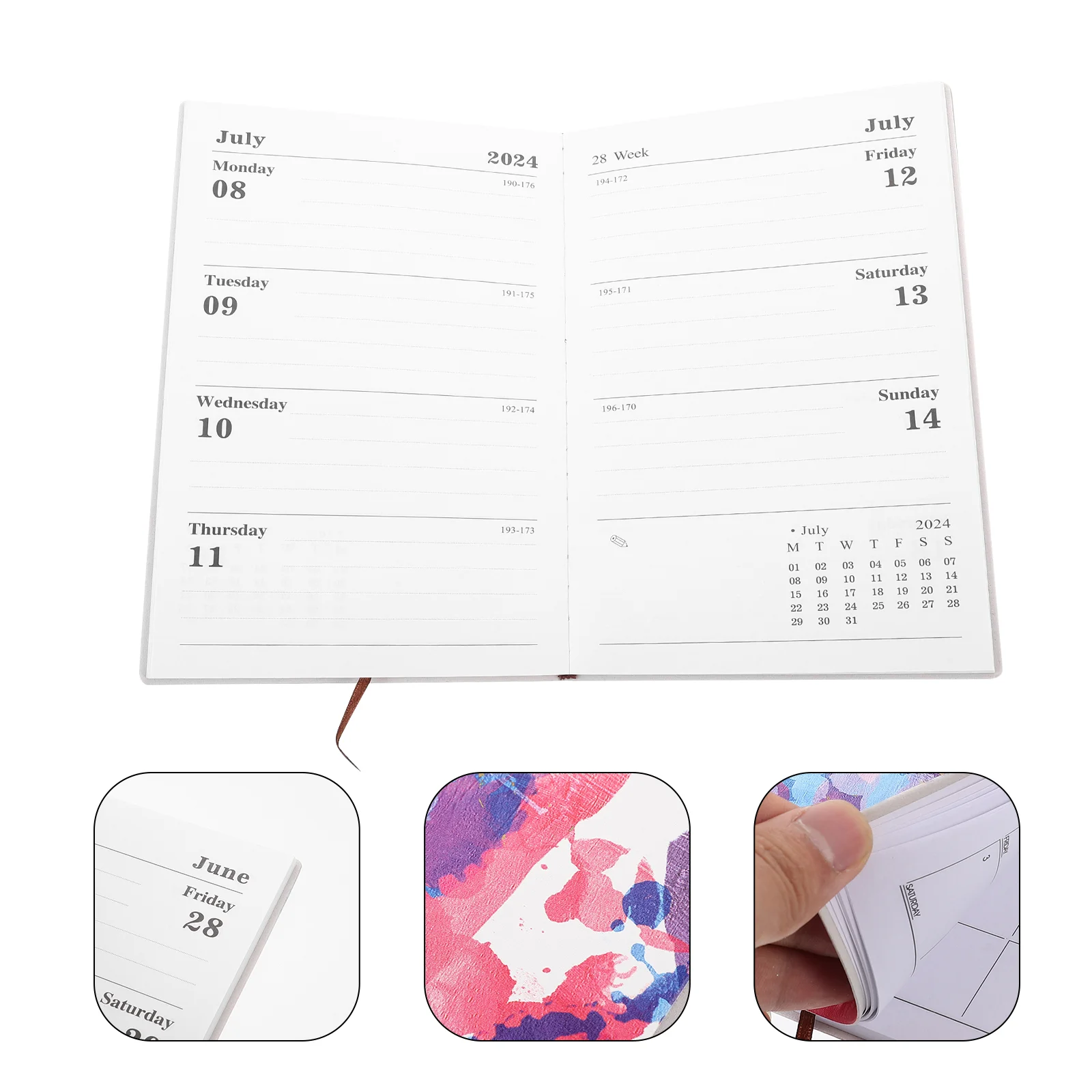 

2024 Agenda Book Ruled Writing Notebook Notebooks for Work Planner Organizer Multifunction