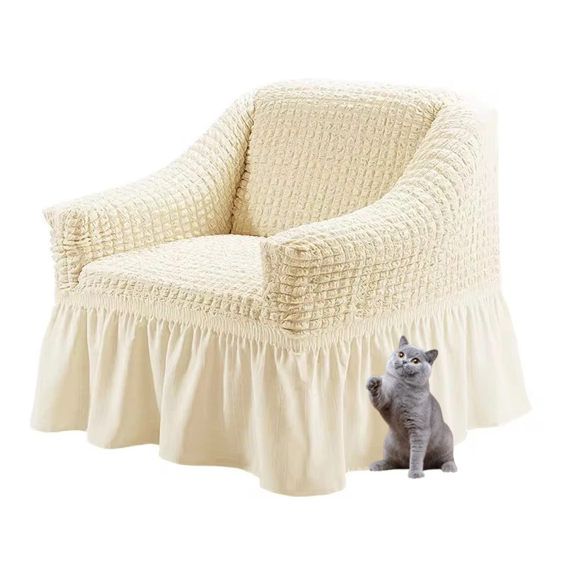 Fabric with Skirt Sofa Cover 90-140cm Size Full Package Single Universal Elastic Sofa Slipcovers American Rustic Four Seasons sofa cover furniture cover