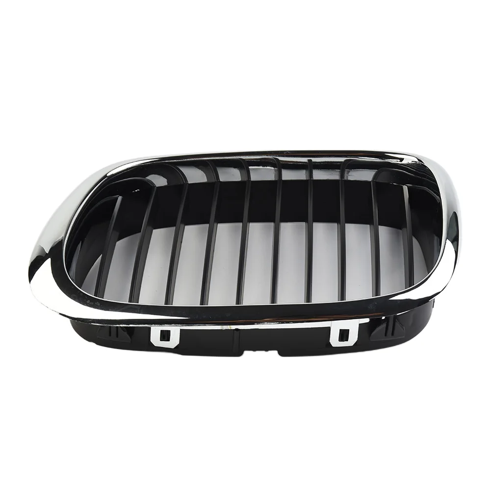 1pc Front Chrome Black Grille Grill For BMW 5 Series E39 1998-2003 Sedan520d/520i/523i/525d/525i/525td/528i/540i/540ip/M5 Estate car exterior accessories car grill mesh grille braces