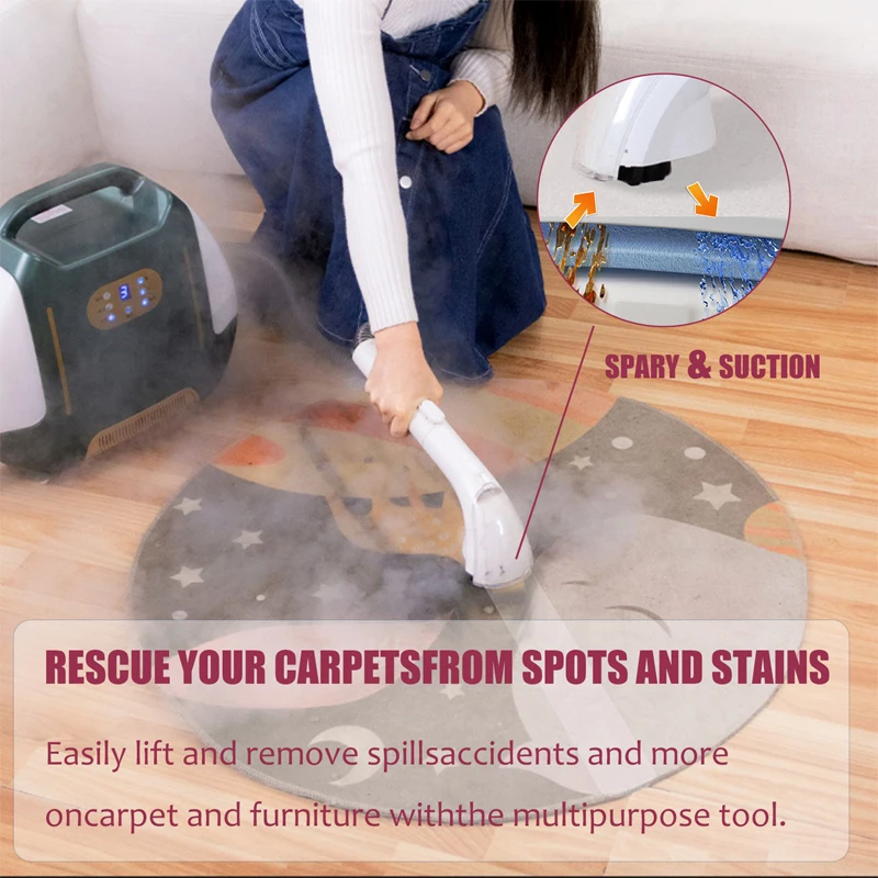 Professional Handheld car steam pressure washer with vacuum steam cleaner for couch carpet home 3