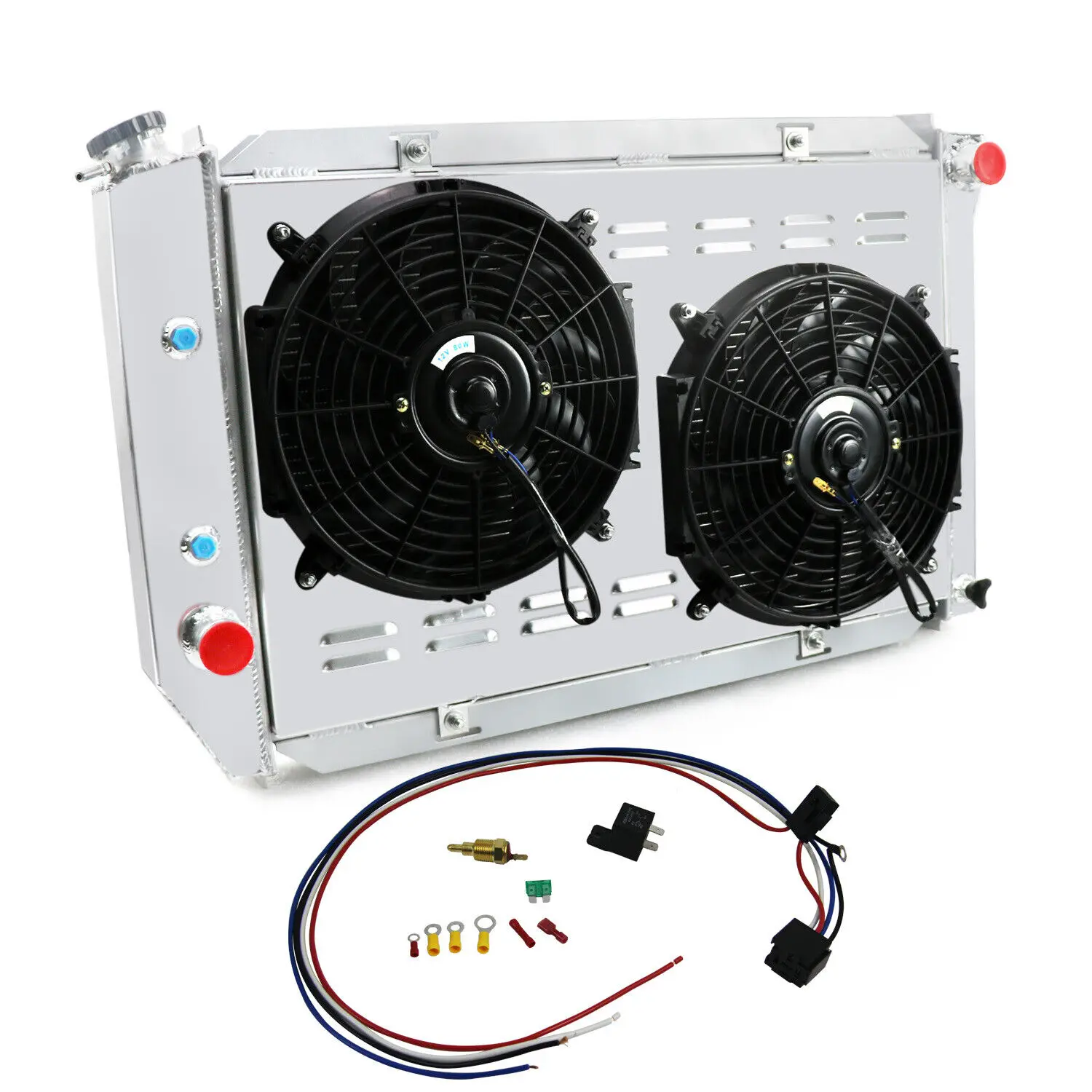 

3 Rows Radiator Shroud Fan for Ford Mustang GT LX 5.0L V8 GAS 1979~1993 1986 85