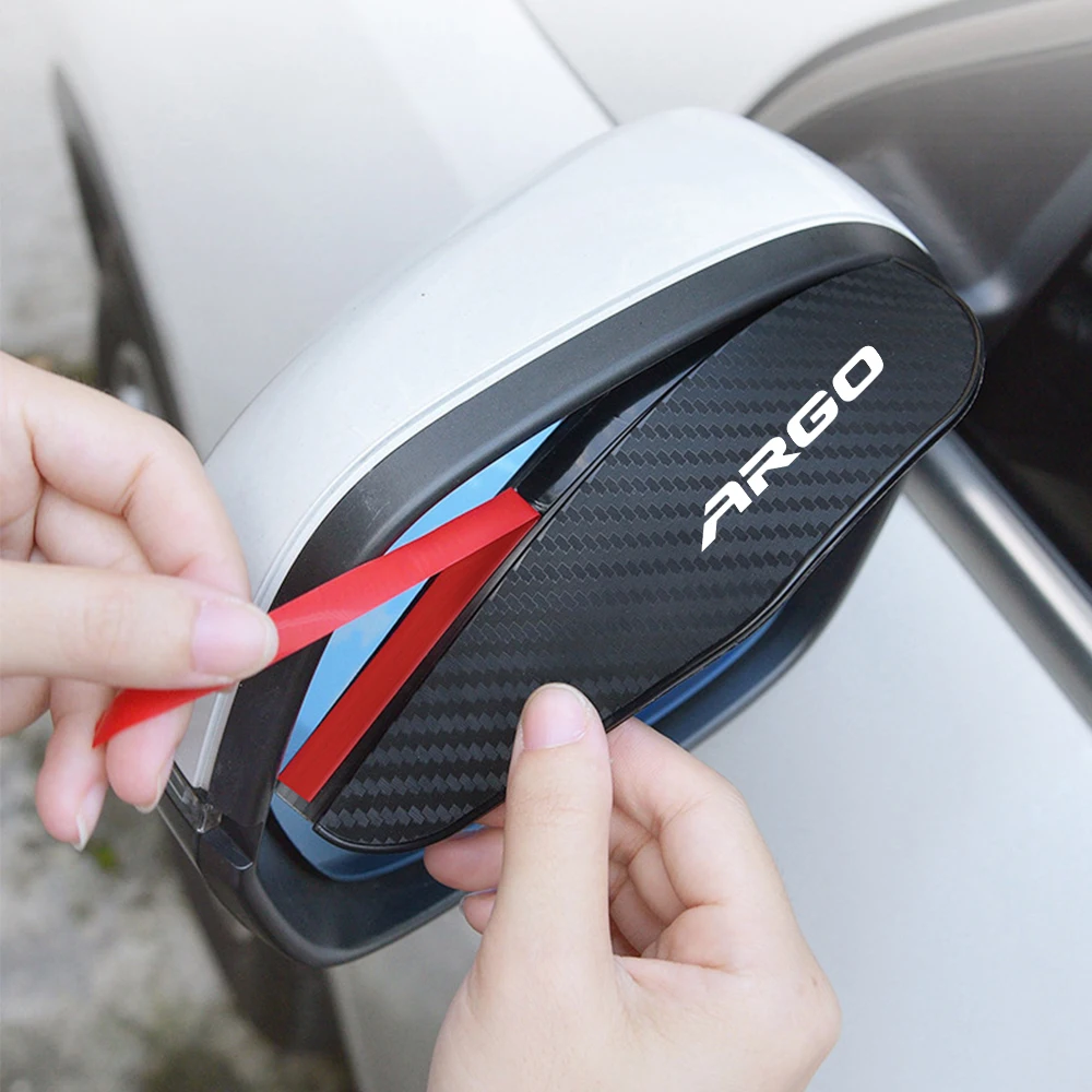 for fiat argo 2pcs car Rearview mirror Carbon fiber Rain car accessories