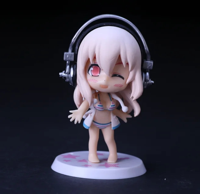 10CM Anime Figure Super Sonico Working Swimsuit Suit Chassis