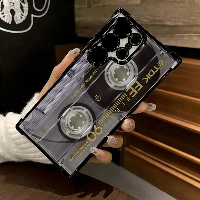 Retro Cassette Pattern Soft Phone Case Cover
