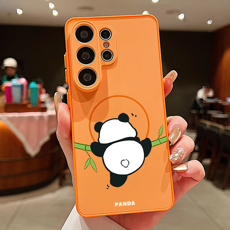 Magnetic Cute Panda Pattern Phone Case Cover