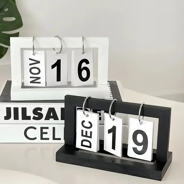 Ins Minimalist Style Living Room Office Decoration Plastic Calendar Ornament Modern Desk Accessories Simple Home Decor Crafts 1