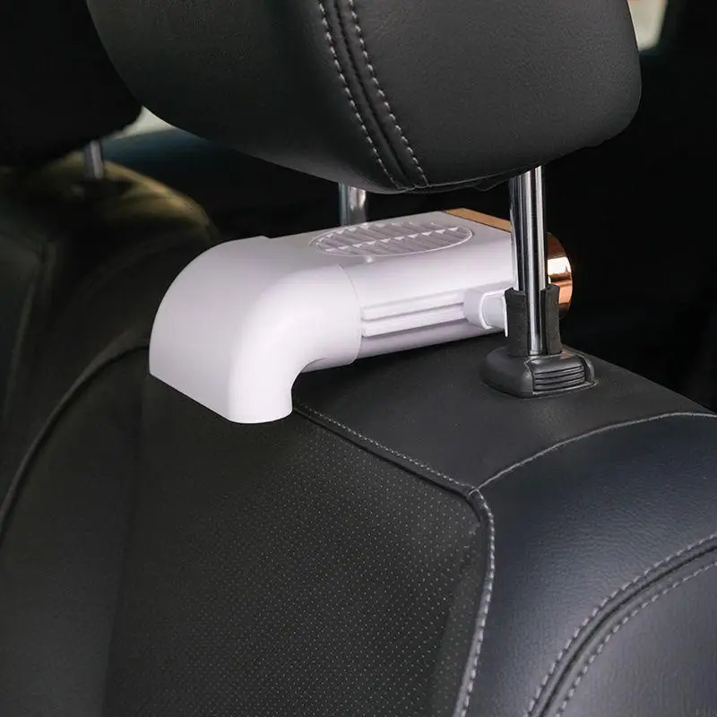 P9JB Car Rear for Seat Headrest Fan Passenger for Seat 3 Speed 5V USB Fan Air Cooling Truck SUV Auto White