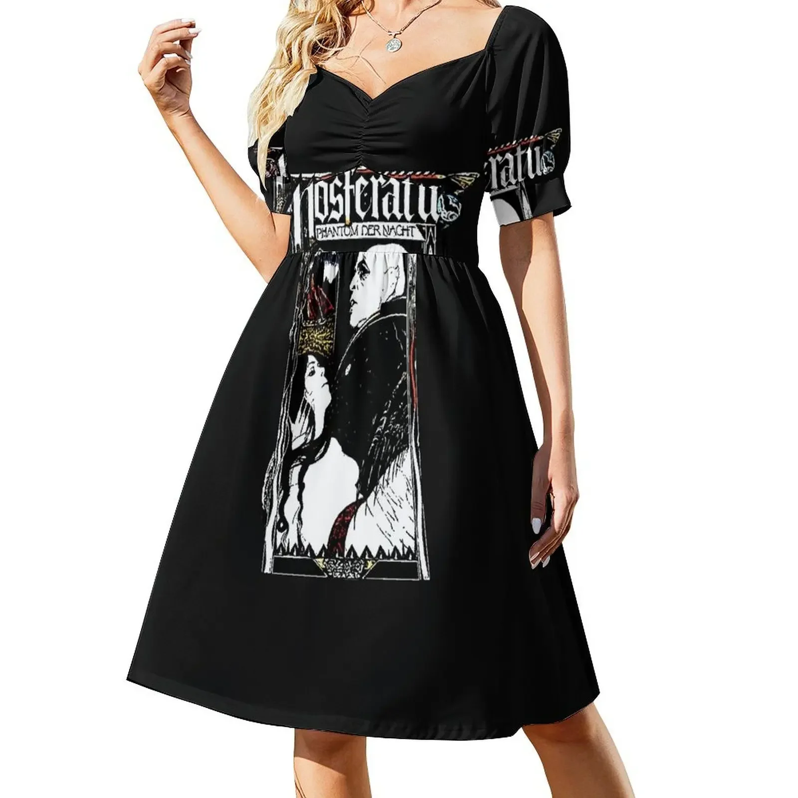 thumbnail image 1 of Vestido sin mangas Nosferatu E, vestido de invitada de boda, vestido para mujer, elegante vestido de fiesta para mujer, 1 of 7