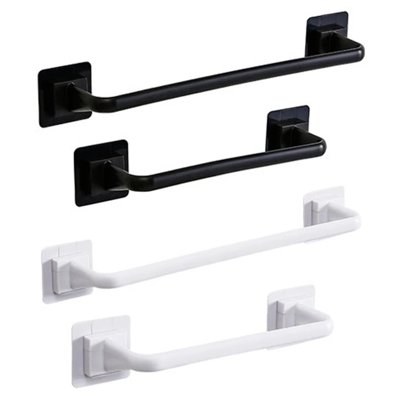 Wall Mount Towel Rack Bra Adhesive Pot Lid Holder Kitchen Bathroom Hanging Shelf towel rack