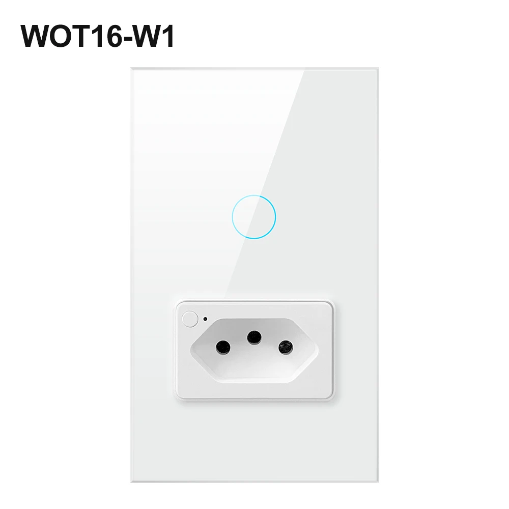 

Wall Light Switch Voice Control Smart Switch For Tuya For Zigbee Switch 16A Socket Brazil Standard Panel Smart Light Switch