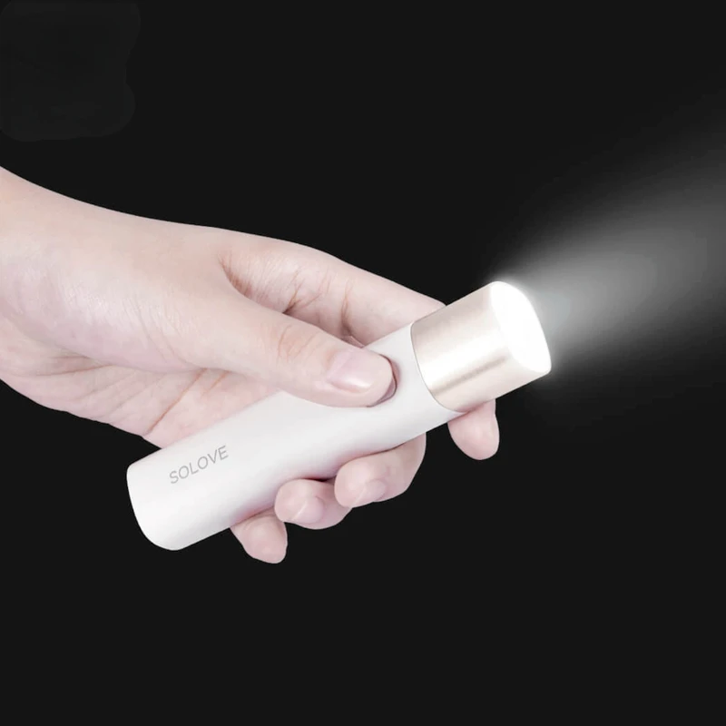 

Solove X3 USB Перезаряжаемый яркий фонарик для повседневного использования 3000 мАч Внешний аккумулятор, мини-фонарь для велосипеда, 3 цвета