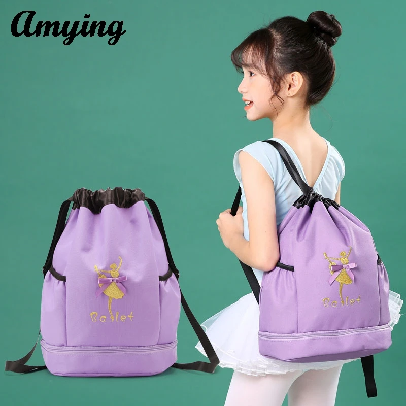 Girls Backpack Storage Package School Backpack Kid Ballet Dance Bag Dancing Bag Sports Drawstring Bag Fashion Schoolbag New 1