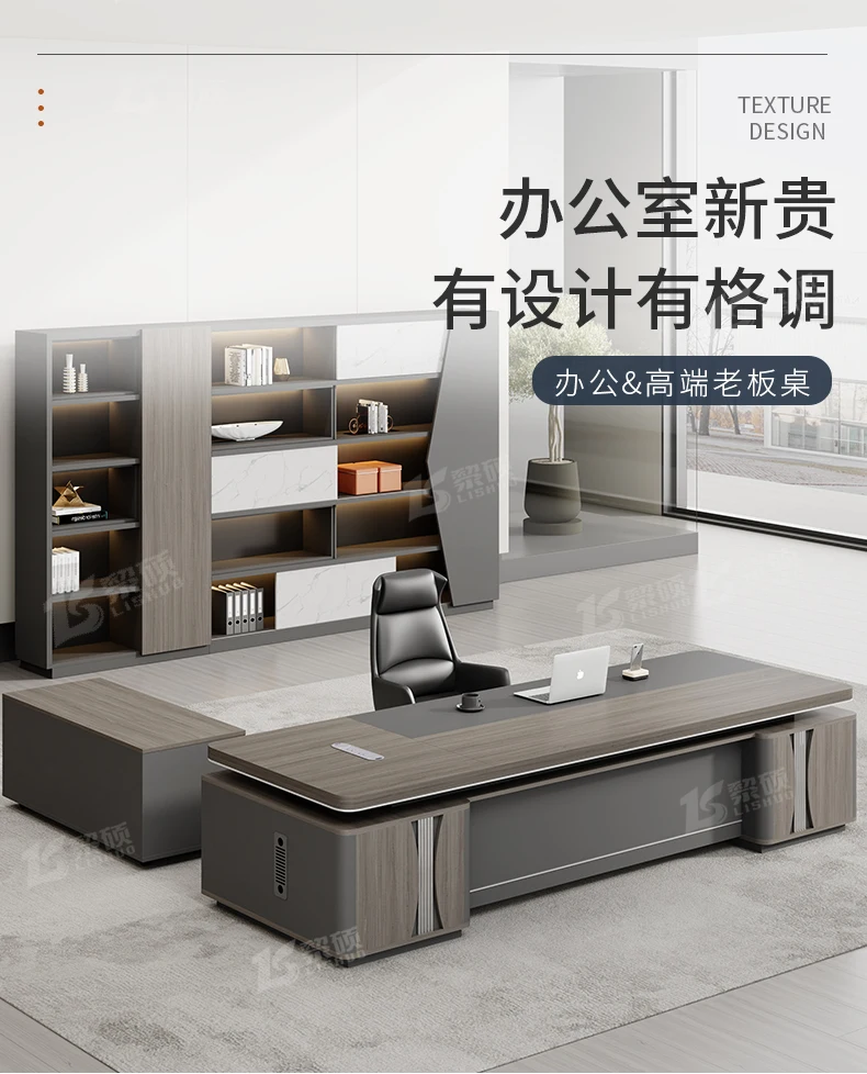 Description Picture 3 of itemWriting Corner Desk Reception Drawers Executive Computer Office Desk Organizer Modern Escritorios De Oficina Office Furniture