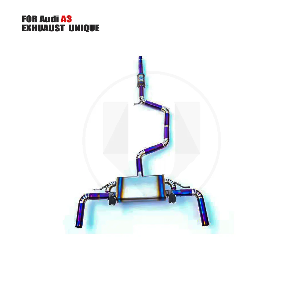 

UNIQUE Titanium Alloy Exhaust Manifold Downpipe Is Suitable For Audi A3 1.4T 1.8T 2.0TAuto Modification Electronic Valve