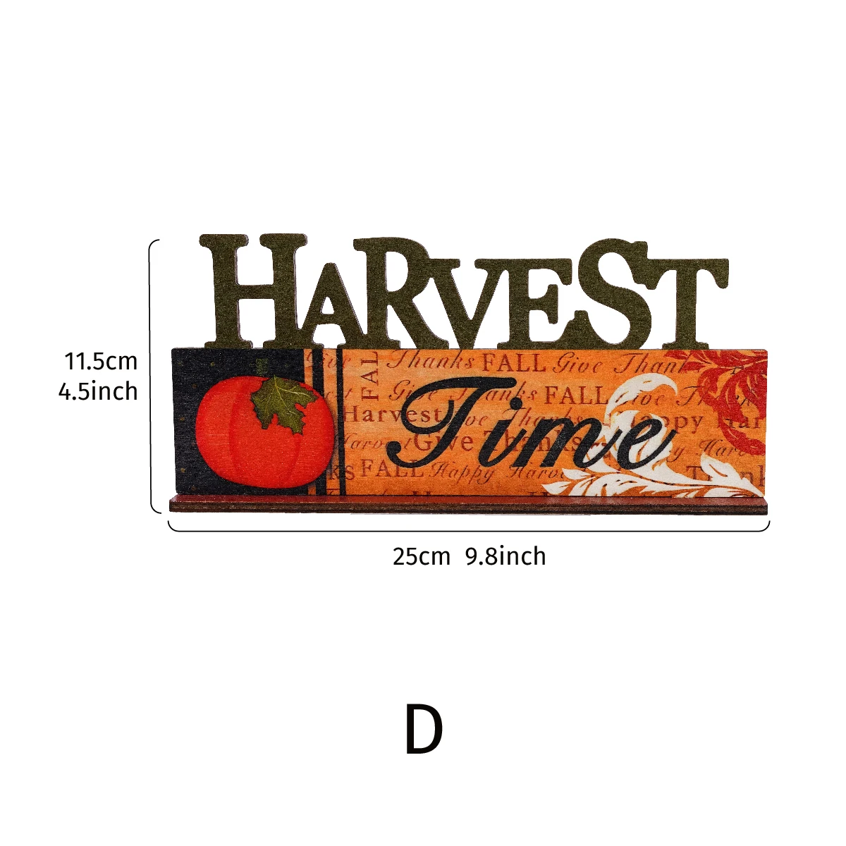 1PC, wooden letter autumn Harvest Festival decorative item, Thanksgiving Day decorative stand