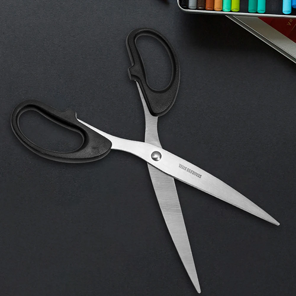 7.9" Scissors, Stainless Steel Blades, Soft Grip Handle, Suitable for Households,Offices and Schools, All Purpose - 2