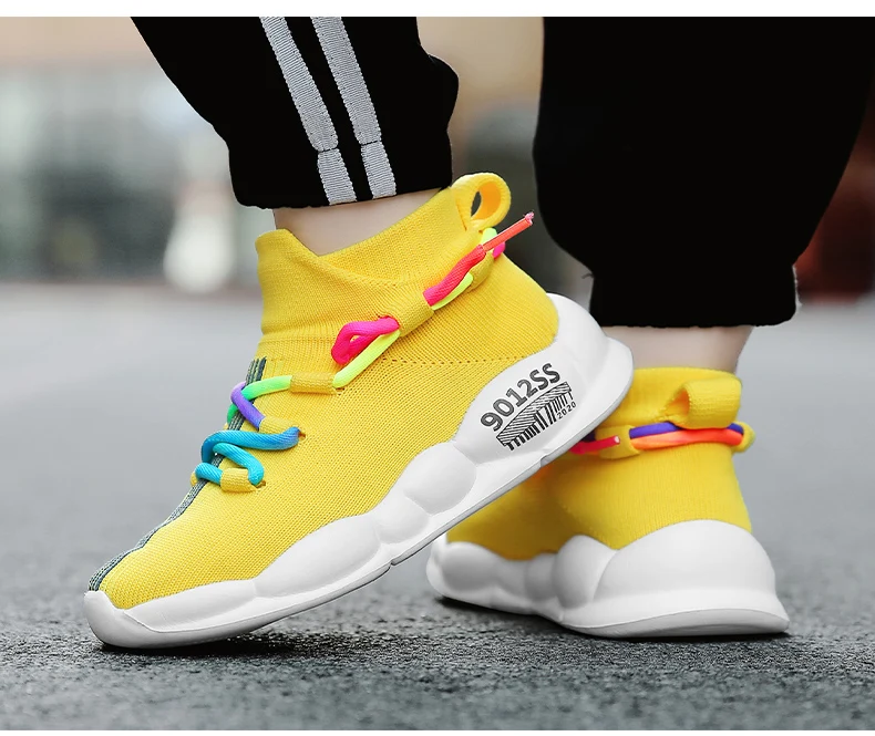 2025 neue Marke Kinder Schuhe Junge Mädchen Atmungsaktive Schuhe Casual Sport Schuhe Weiche Outdoor Kinder Stricken Turnschuhe Größe 26-38 – Detail 10
