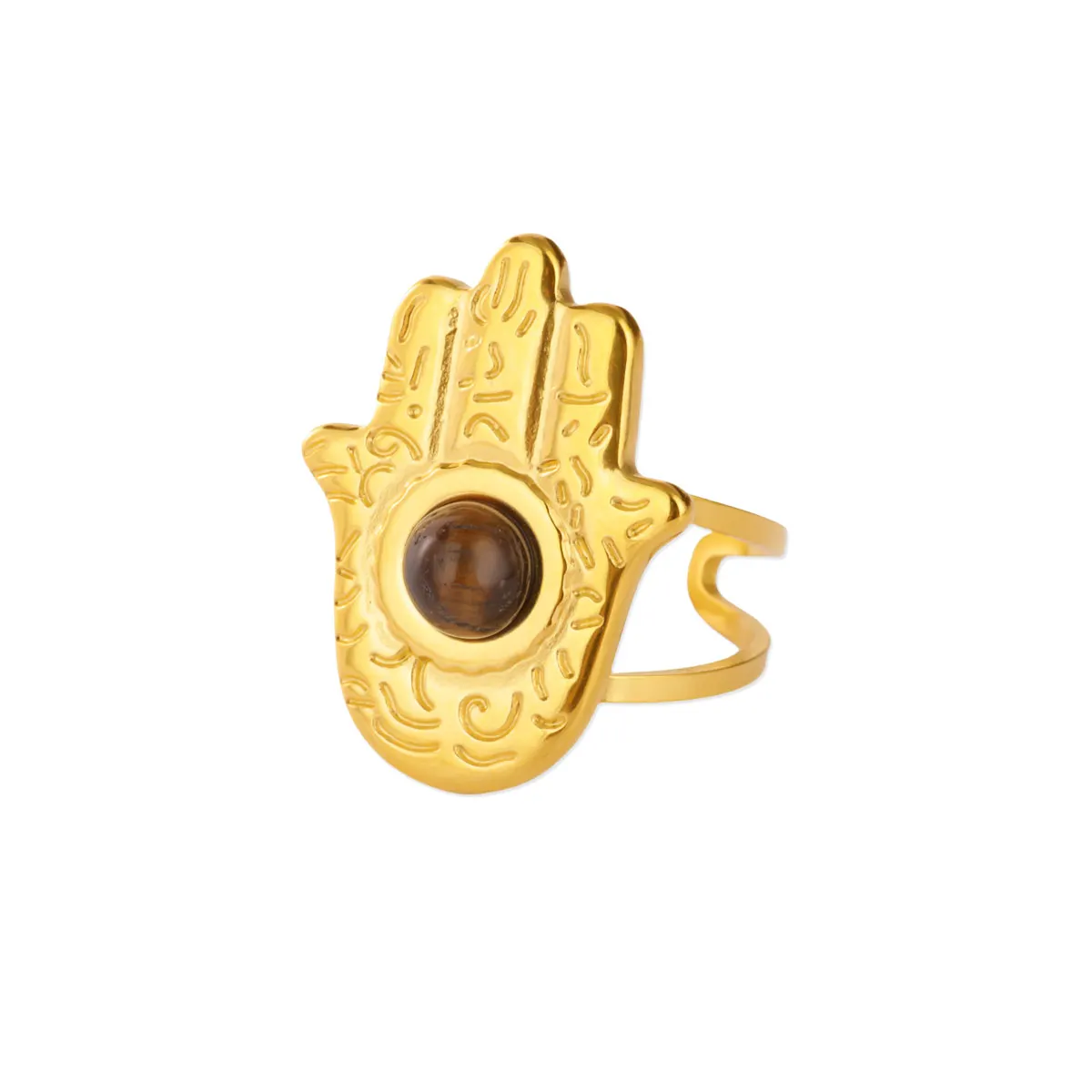 Hassam Hand Rings Gold Demons Eye Opening