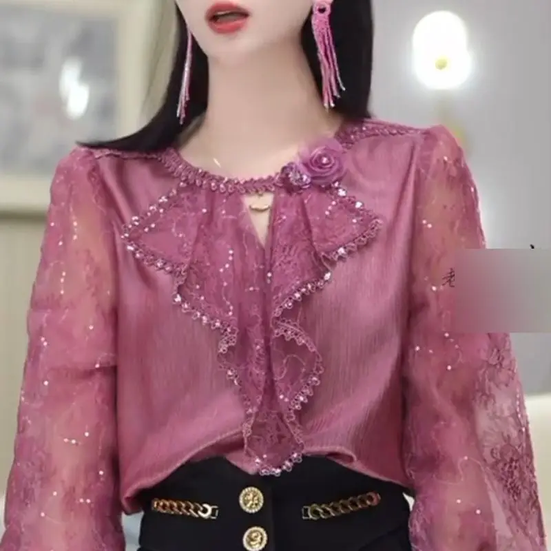 Feida BIG Discount Women Lace Short Sleeve Tops Blouse Mini Dress plus size women clothing