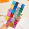 24 Color Chameleon Pigment Chunky Glitter Flakes Gel Eyeshadow Multichrome Duochrome Glitter Eyeshadow 3