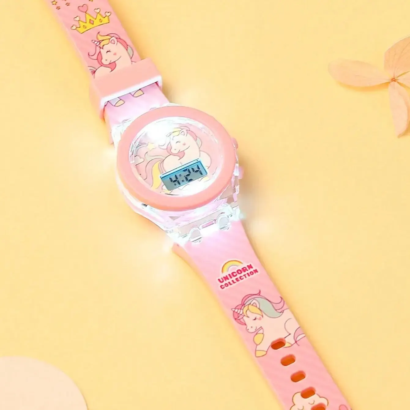 Electronic Watch 1pcs Unicorn Silicone + 1pcs Unicorn Crystal Bracelet Set Gift DAUGHTER'S GRADUATION Season