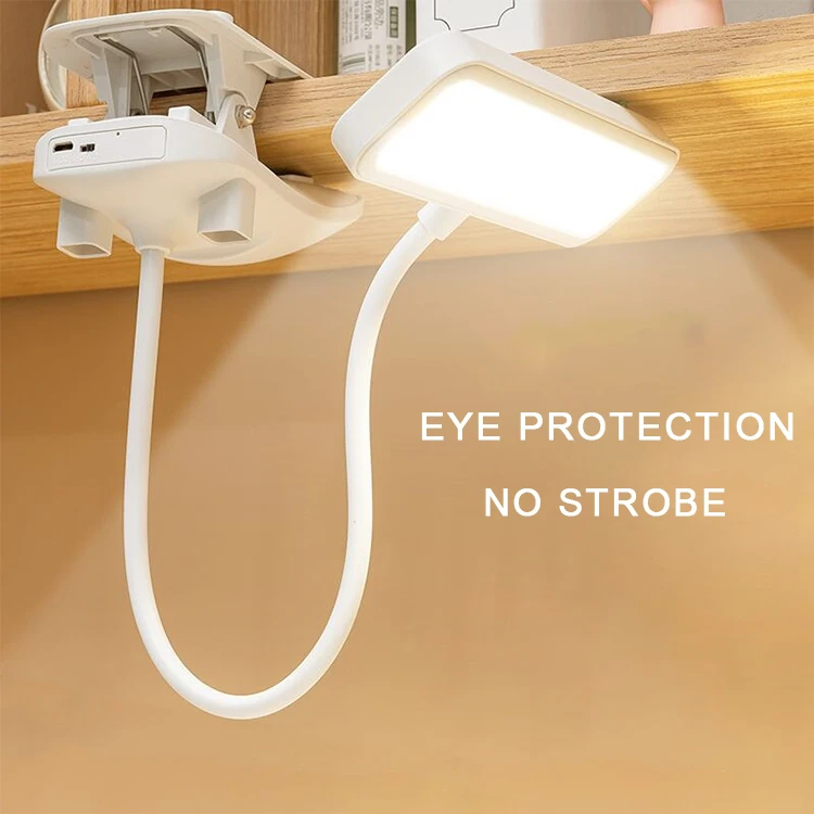Clip 3 Color Dimmable USB Charging Light Eye caring Study Reading Light Bedroom Bedside Led Desk