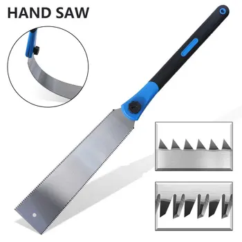Japanese Hand Saw Stainless Steel Pull Saw Double Edge Flush Cut Saw With 3 Side Grinding Teeth Handheld Trim Saw Cross-cut