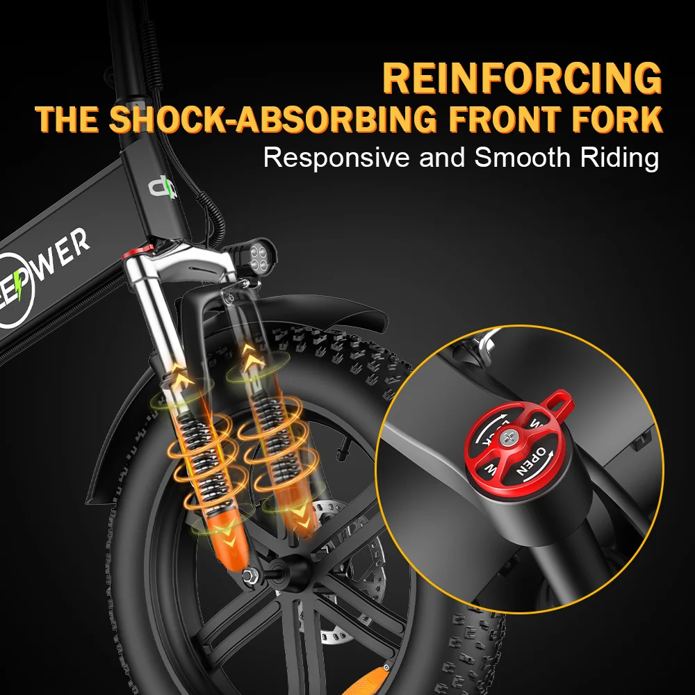 ZPW A1 Ebike 1000W 전기 성인용 자전거 자전거 48V20AH 접이식 전기 자전거 20 인치 팻 타이어 전기 자전거 E- 자전거