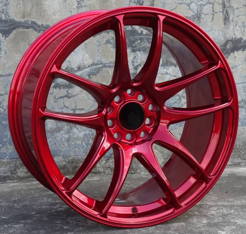 Rosso 17 Pollici 4X100 4X114.3 5X100 5X114.3 Cerchi In Lega Per Auto Adatti Per Honda Toyota Mazda Hyundai Mini Nissan Volkswagen Subaru