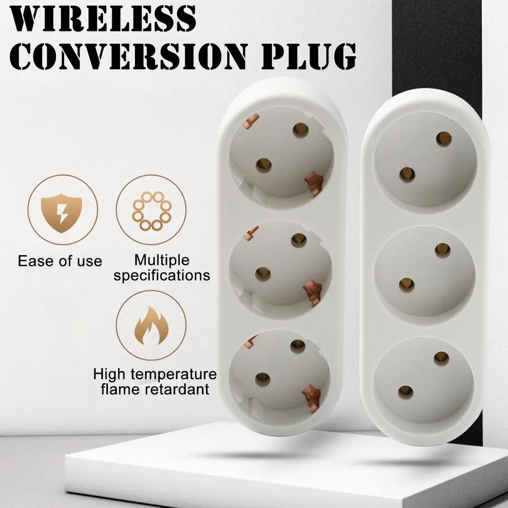Conversion Plug Plug Conversion Socket Electrical Sockets Universal Socket Adapter Electrical Power Socket Power Socket Adapter Power Plug Adapter EU Electrical Socket 3 Outlets European Standard Adapter Expansion Socket Power Extension Plug Converter EU Conversion Plug