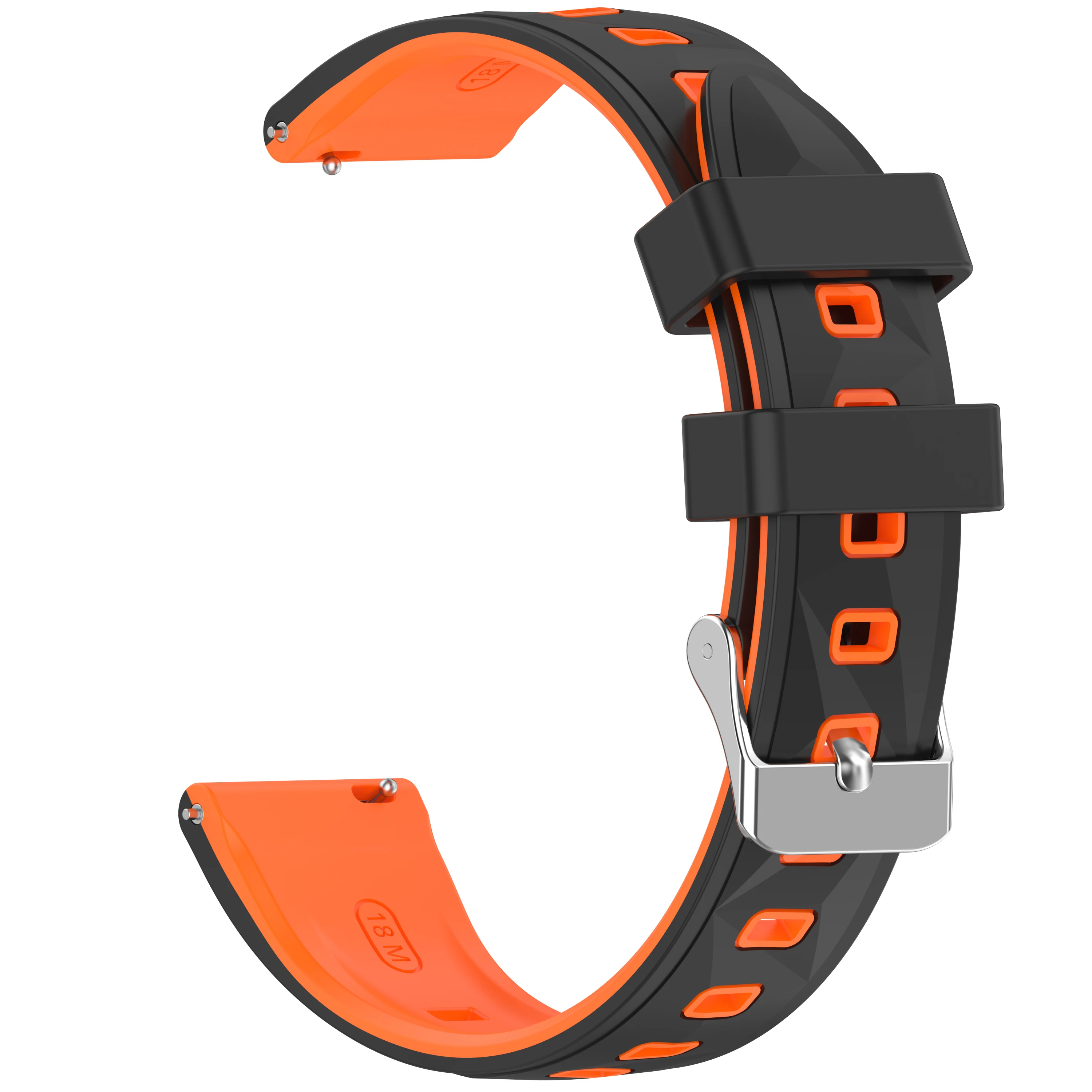 Sporty 18mm Silicone Smartwatch Replacement Band Bracelet, 41mm Wristband Accessory