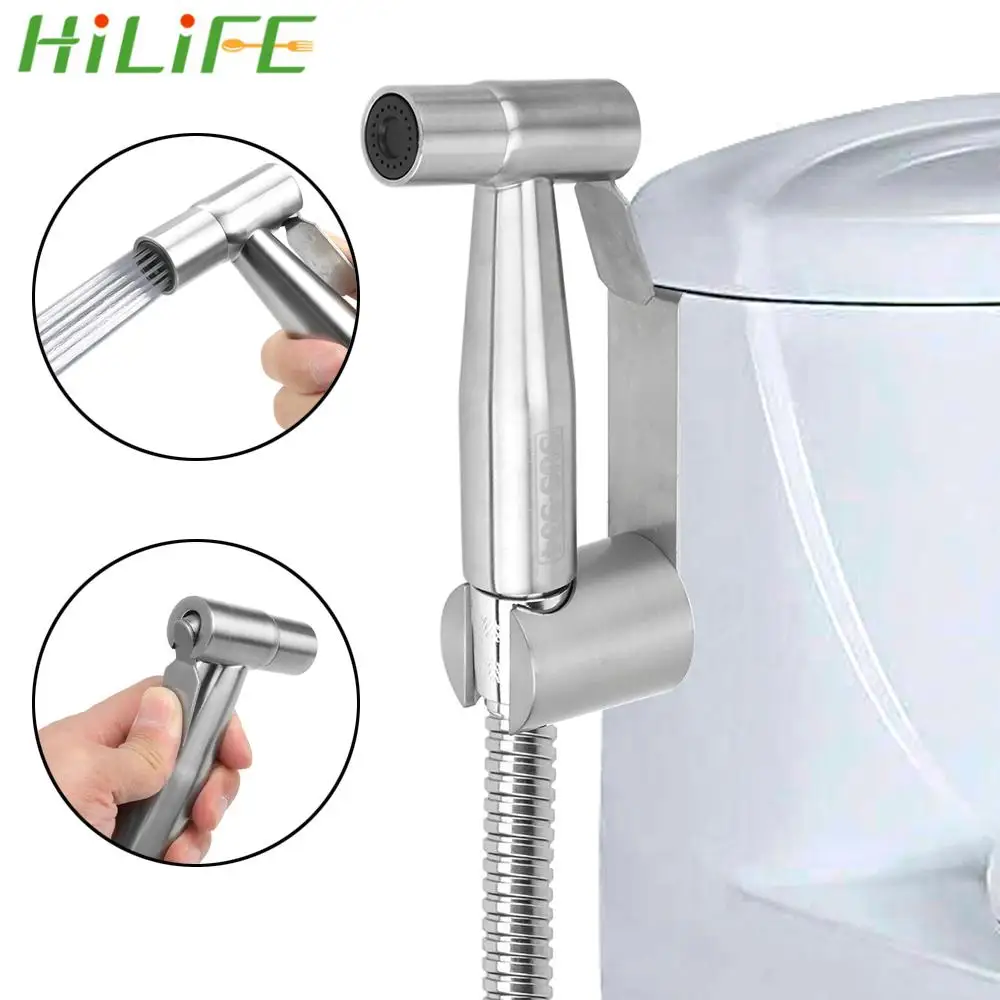 Bidet Faucets with Shower Hose Hand Sprayer Shower Head Stainless Steel Handheld Toilet Bidet Sprayer Set Self Cleaning