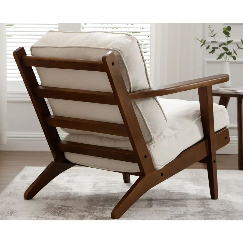 RBXC Mid-Century Modern Accent Chair with Ottoman - view 6