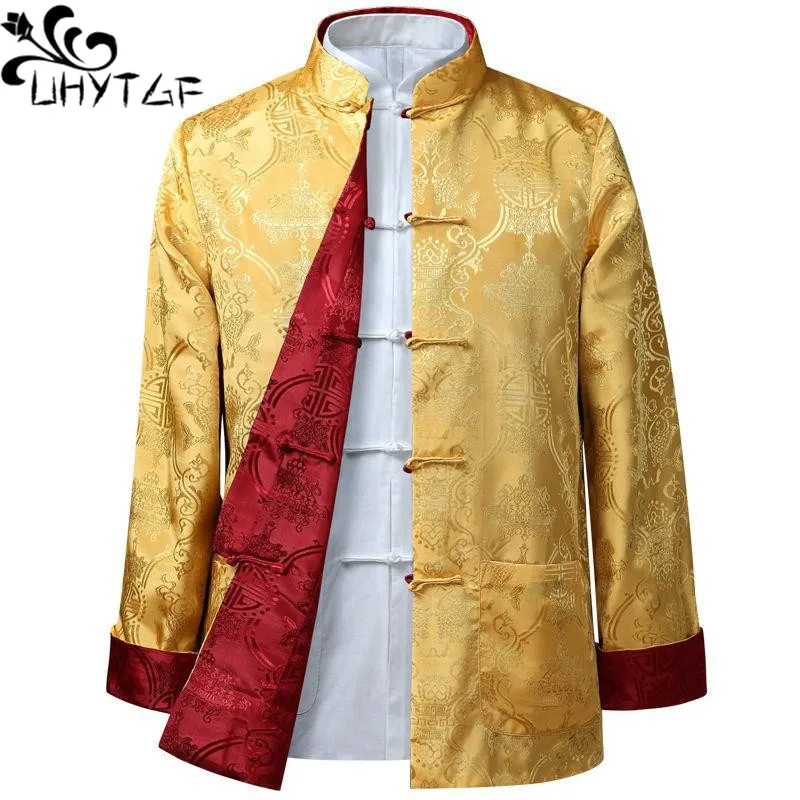 

Men Chinese Dragon Shirt Kung Fu Coats China New Year Tang Suit Traditional Chinese Clothing Male Jackets Hanfu Men Clothing 567