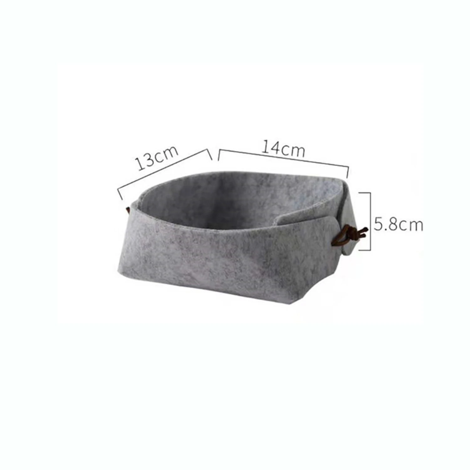 Collapsible Beige Gray Fabric Storage Basket