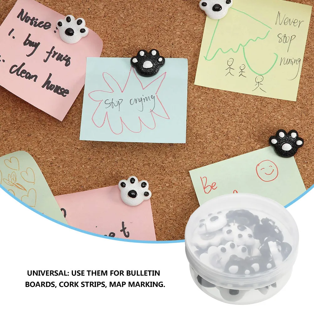 25개 곰발톱 모양 푸시핀, 레진 및 금속 소재, 가정, 사무실, 게시판, 코르크 스트립, 지도 표시, 포스터, 메모 걸이용