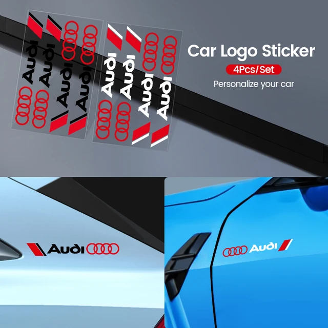 4PCS Car Styling Door Handle Decoration Stickers Decals For Audi Sline A4 A5 A7 S4 RS4 A6 TT A1 A2 A3 Q1 Q3 Q5 Q8 Accessories