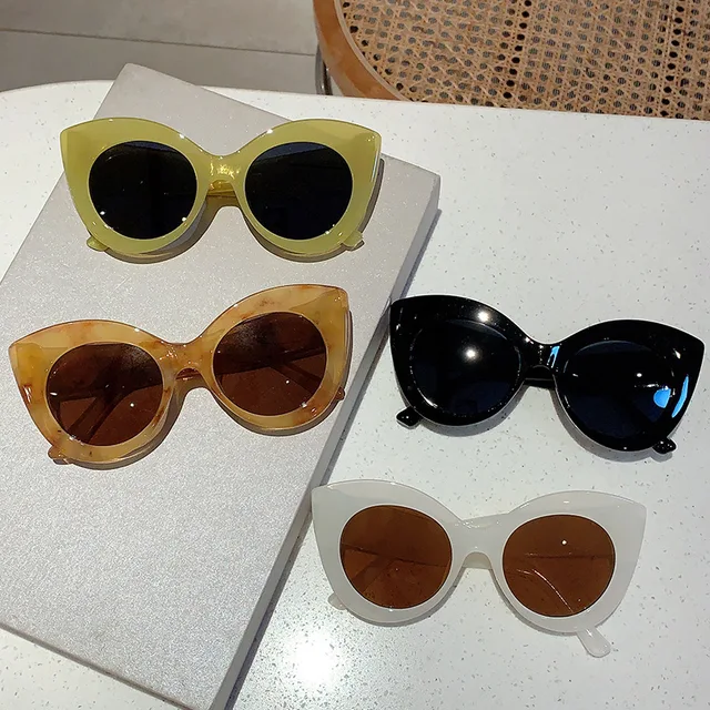 Gafas de sol estilo ojo de gato de gran tamaño Vintage 6