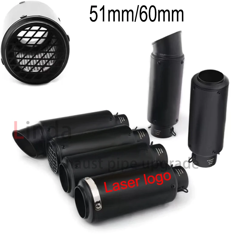 

51mm 60mm For YAMAHA R3 MT07 MT09 Z900 Z1000 CBR600 S1000RR Universal Motorcycle Exhaust Muffler Silencer with DB Killer-Project