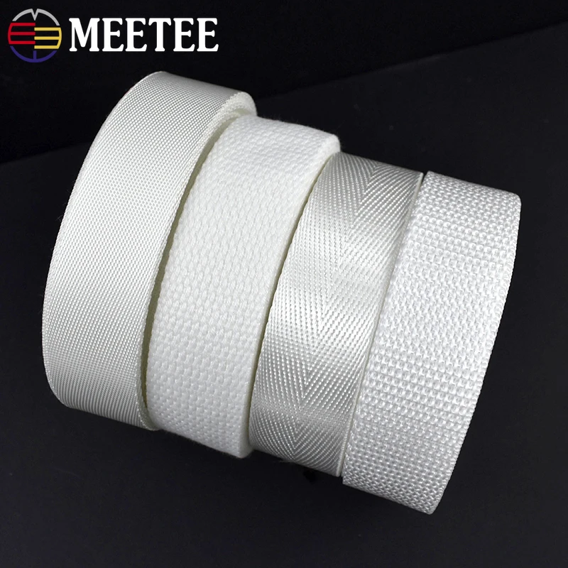 5/10M 미티 20-50mm 나일론 웨빙 가방 어깨끈 수하물 스트랩 바이어스 밴딩 애완동물 목줄 스트랩 DIY 바느질 액세서리