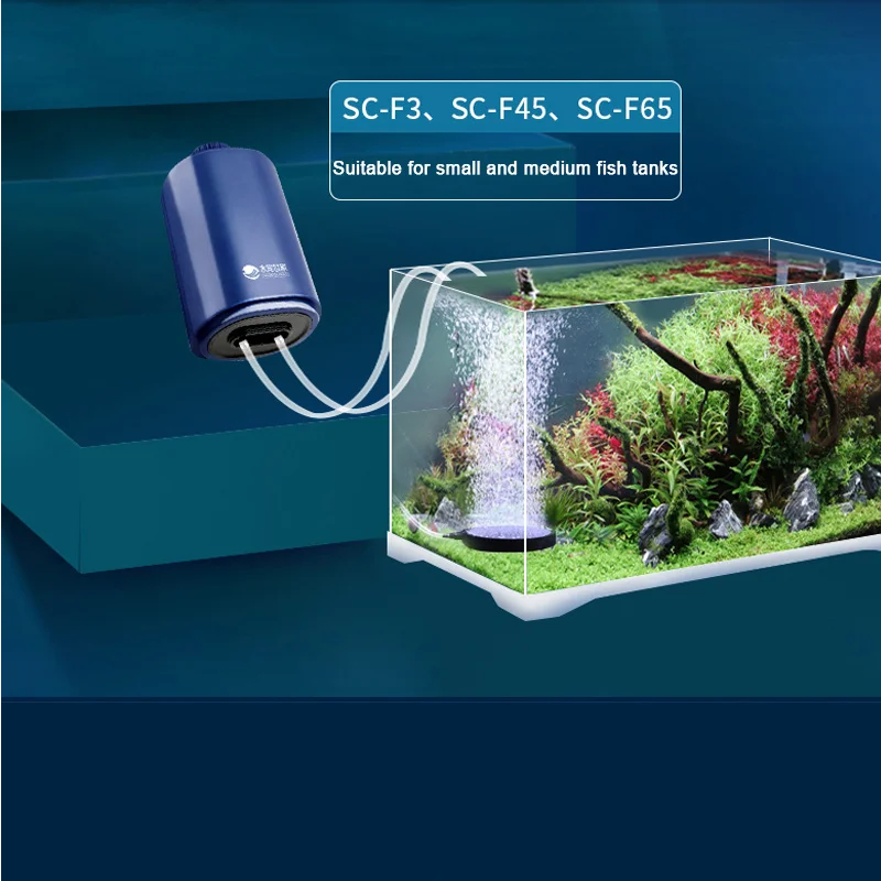 FEDOUR Aquarium Air Pump,1 Outlet Whisper Adjustable Fish Tank Aerator,  Quiet Oxygen Pump with Accessories